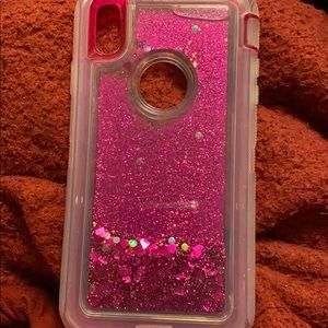 Pink glitter case